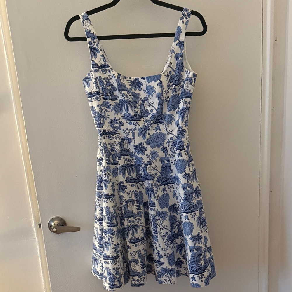 Cynthia Rowley Blue and White Floral Dress